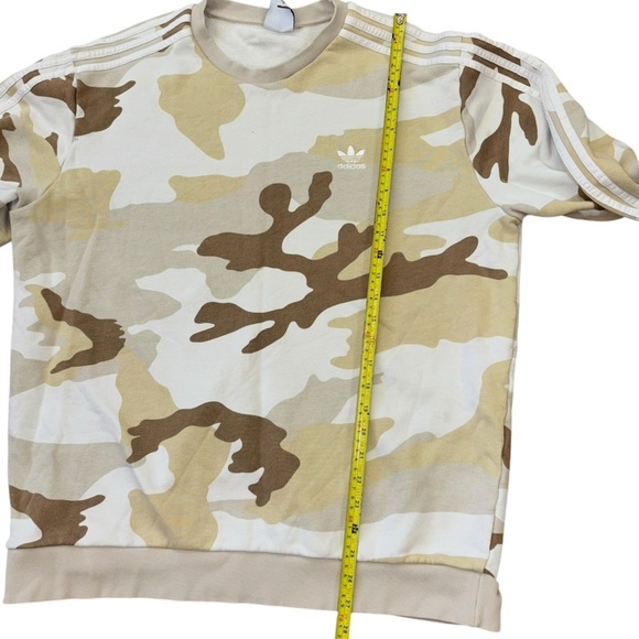 Adidas Tan White Camo Crewneck Sweatshirt Men’s XL Comfortable Cozy Casual Top - Picture 13 of 15